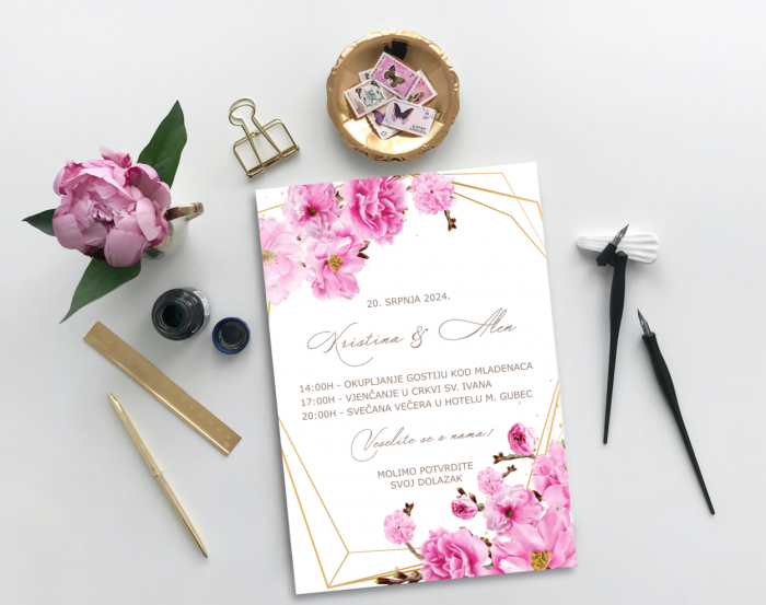 Pozivnice za vjenčanje P-025