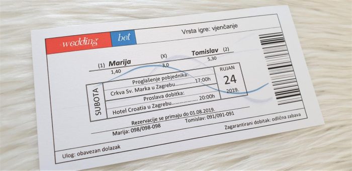 Pozivnice za vjenčanje P-043b