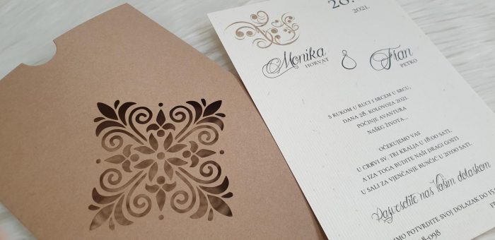 Pozivnice za vjenčanje P-079b