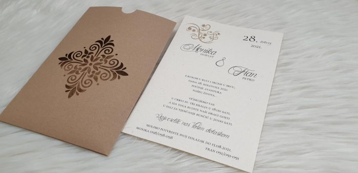 Pozivnice za vjenčanje P-079d
