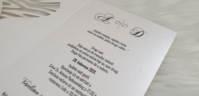 Pozivnice za vjenčanje P-082d